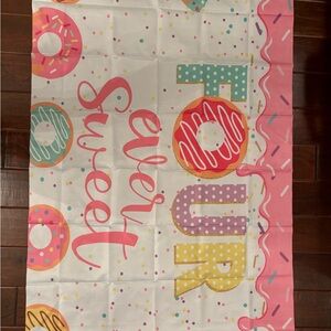 Colorful Donut Themed Party Backdrop